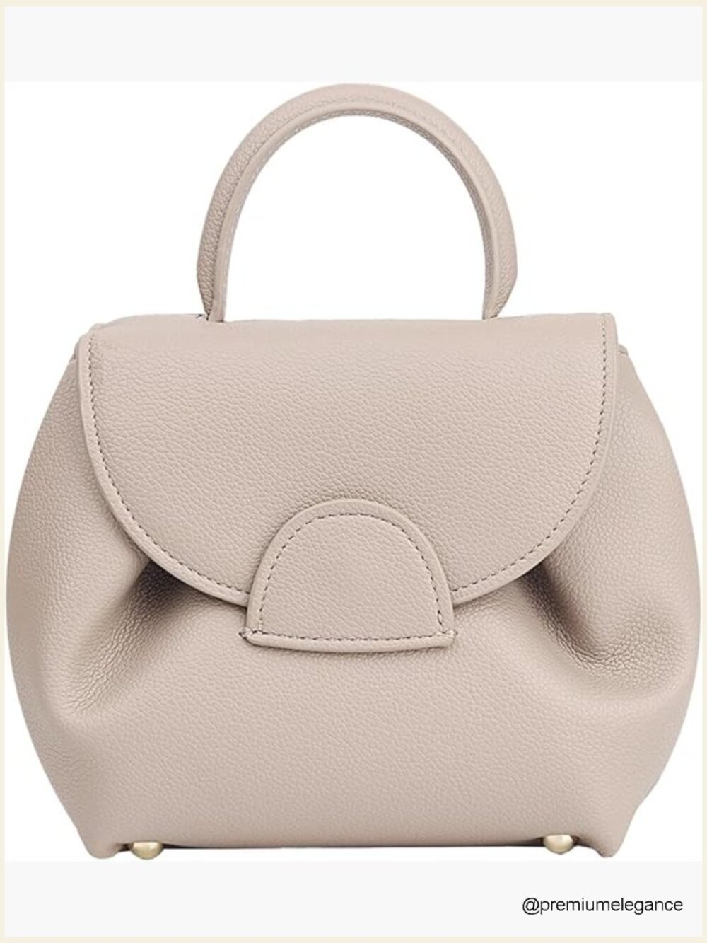 Mini Faux Leather Top Handle Handbag with Adjustable Strap